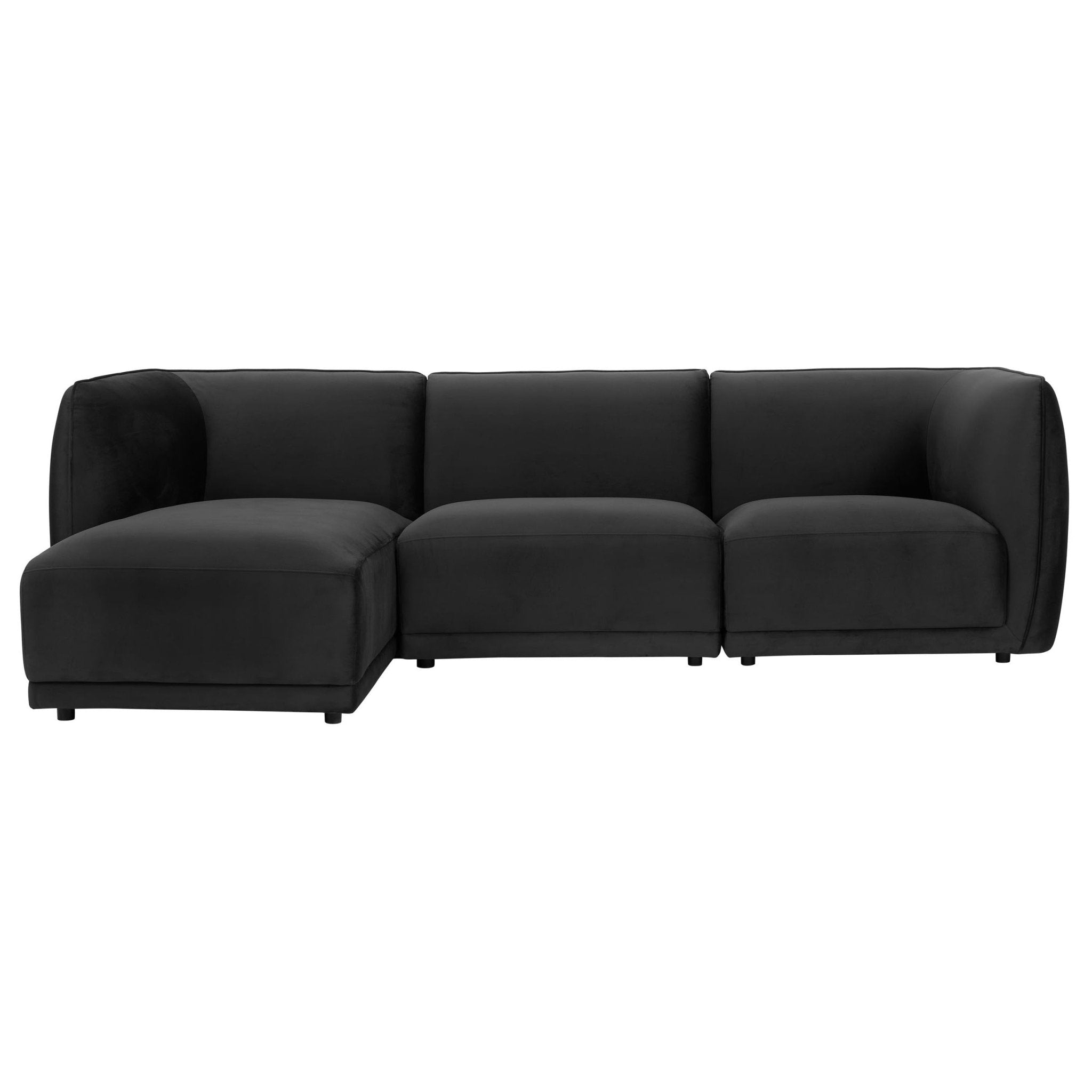 Porto Left Hand Modular Chaise - Velvet Ink - DUSK