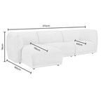 Porto Right Hand Modular Chaise - Boucle Ivory - DUSK