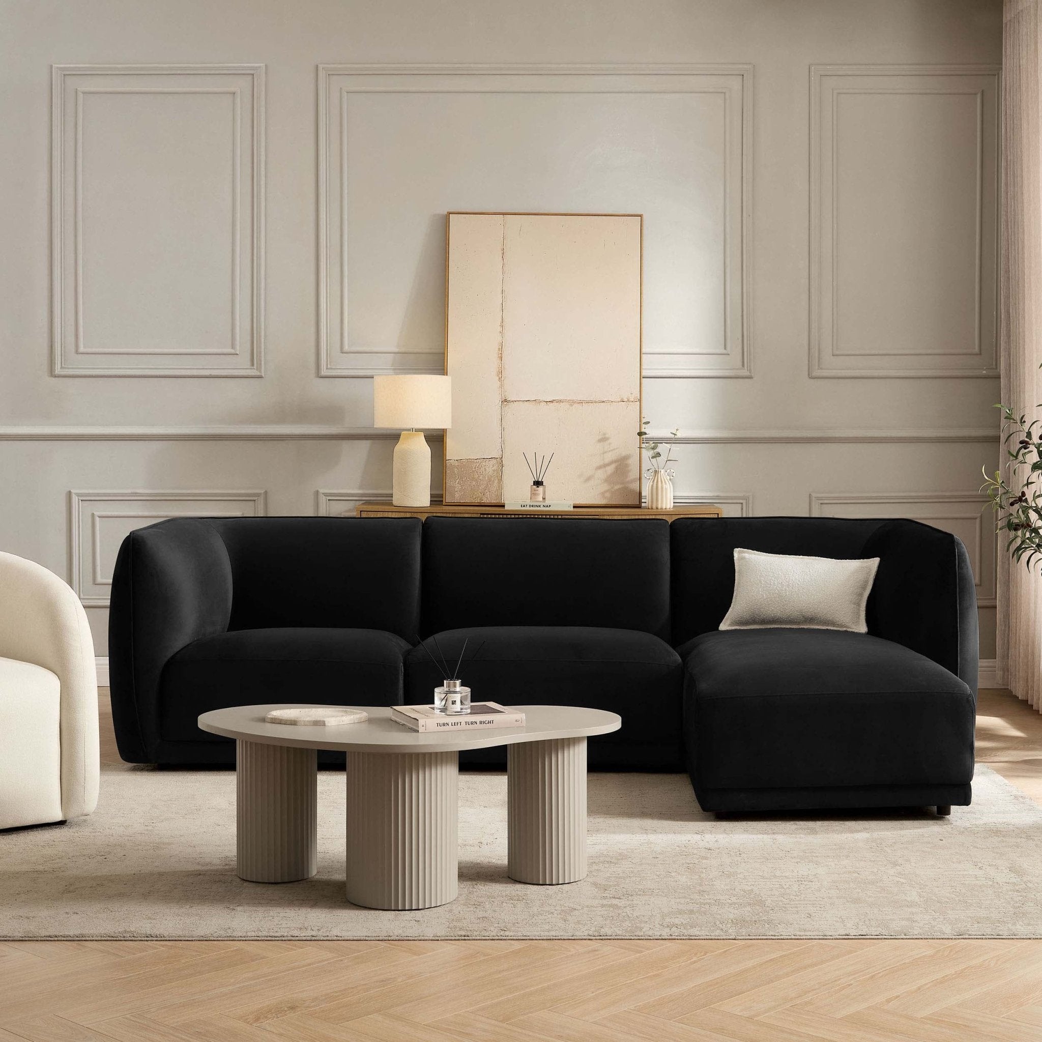 Porto Right Hand Modular Chaise - Velvet Ink - DUSK