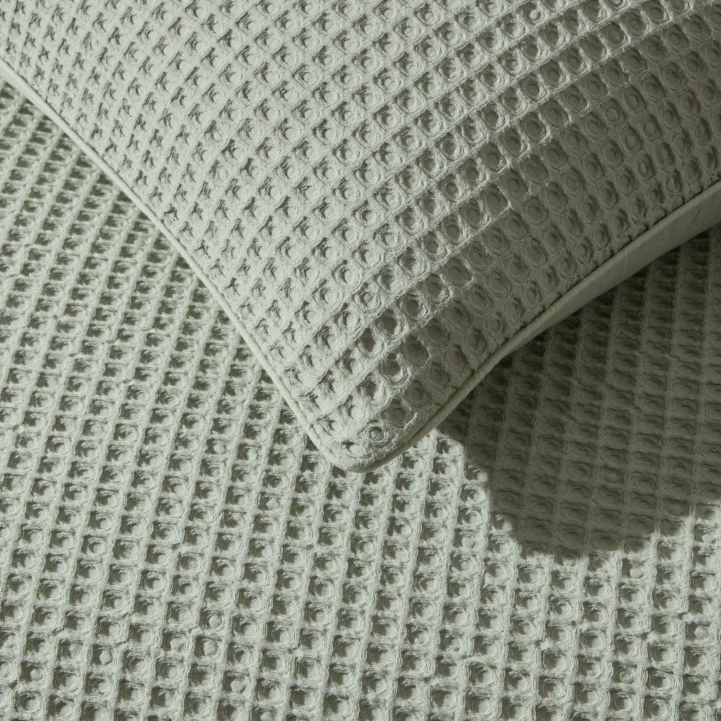 Portofino 200 Thread Count Waffle Duvet Cover - Cotton - Sage Green - DUSK
