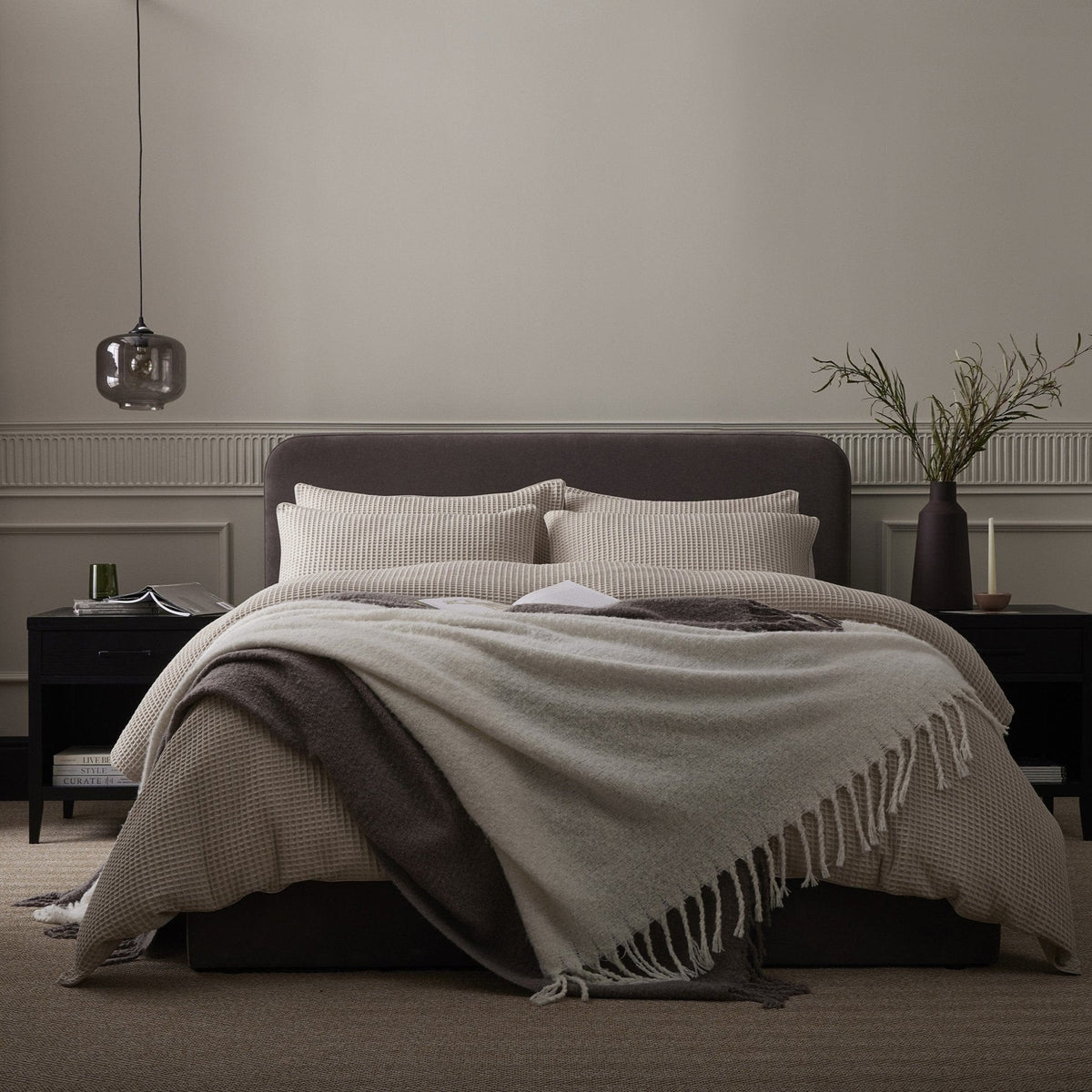 Portofino Duvet Cover - 200 TC - Cotton - Natural - DUSK