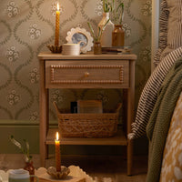 Posy Bobbin 1 Drawer Nightstand - Light Wood - DUSK
