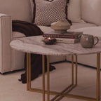 Leana Round Coffee Table - Marble