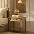 Prim 1 Drawer Wide Nightstand - Light Wood - DUSK
