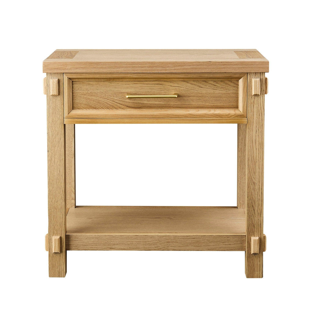 Prim 1 Drawer Wide Nightstand - Light Wood - DUSK