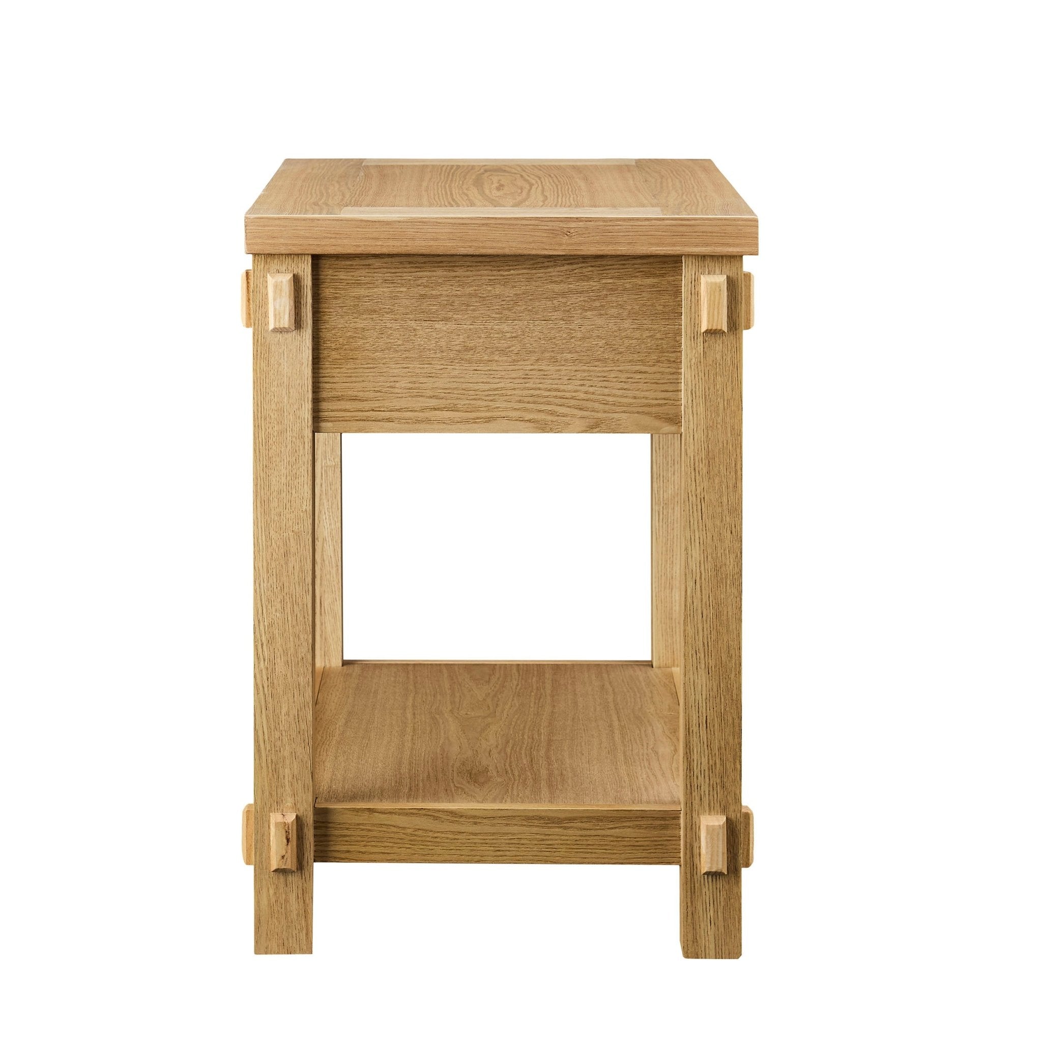 Prim 1 Drawer Wide Nightstand - Light Wood - DUSK