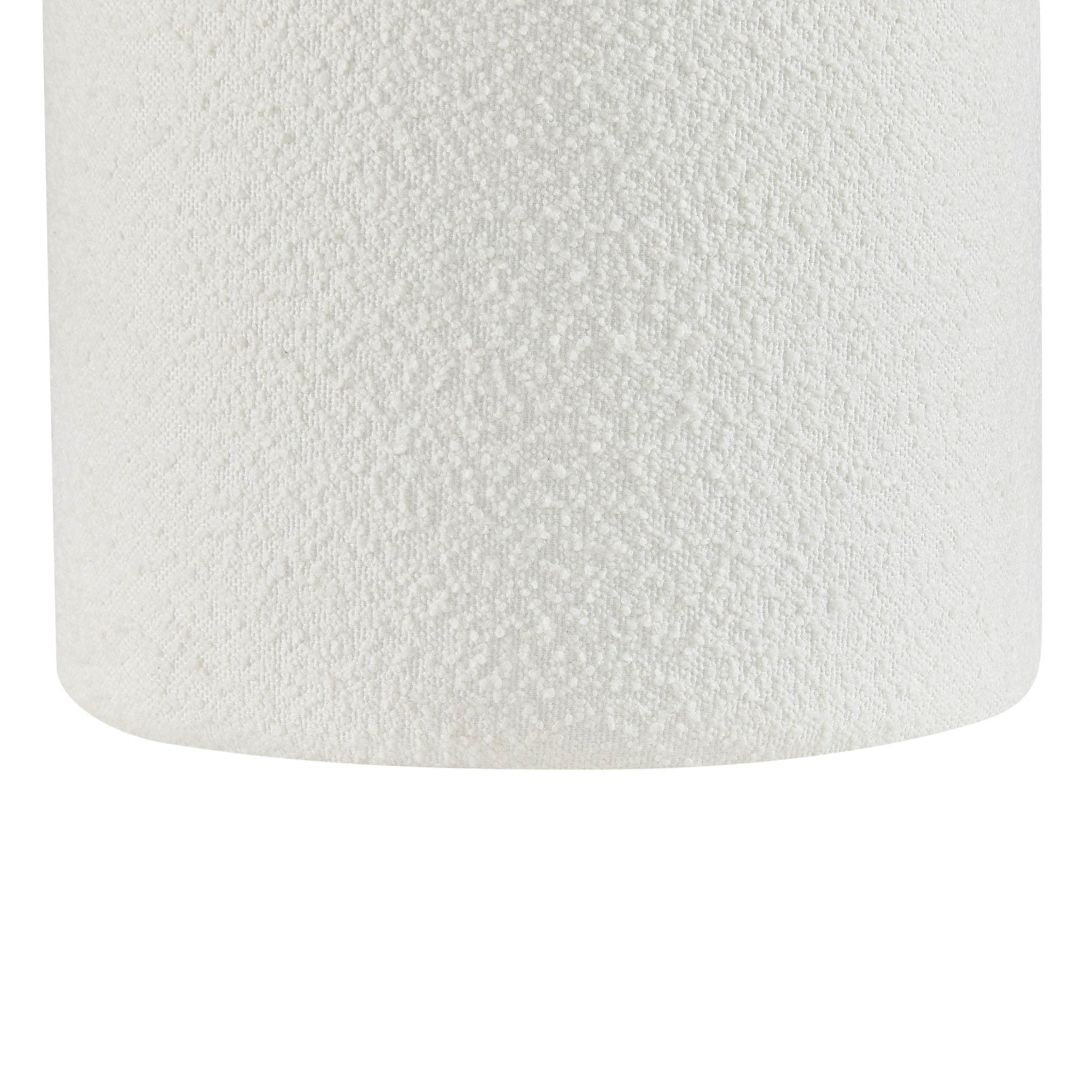 Primrose Boucle Dressing Table Storage Stool - Off White - DUSK