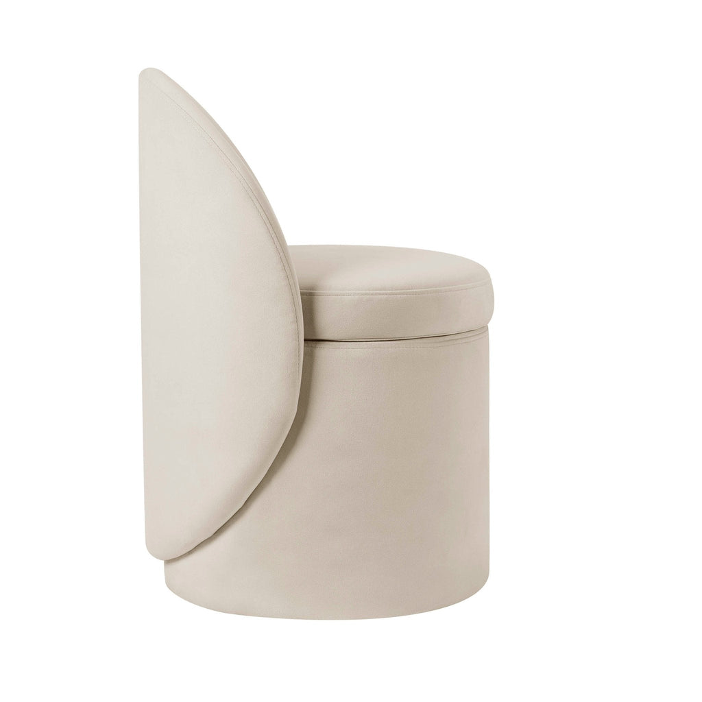 Primrose Dressing Table Storage Stool - Ecru - DUSK