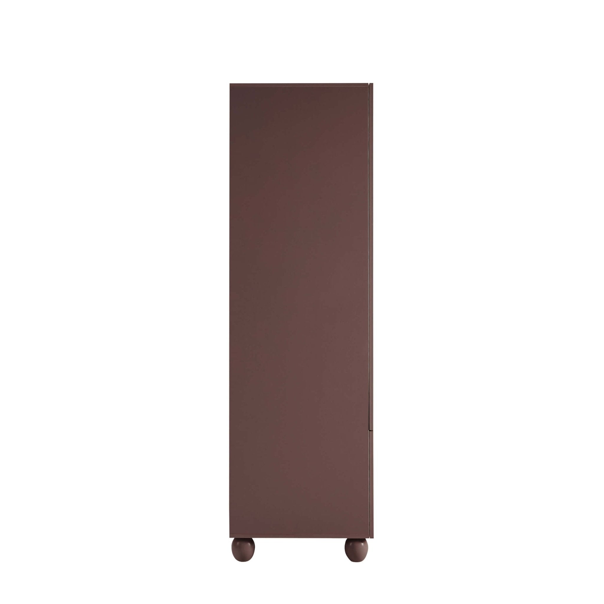 Rachel Arch Front 2 Door Wardrobe with Drawer - Mocha - DUSK