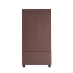 Rachel Arch Front 2 Door Wardrobe with Drawer - Mocha - DUSK