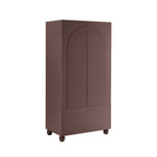 Rachel Arch Front 2 Door Wardrobe with Drawer - Mocha - DUSK