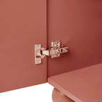 Rachel Arch Front 2 Door Wardrobe with Drawer - Terracotta - DUSK