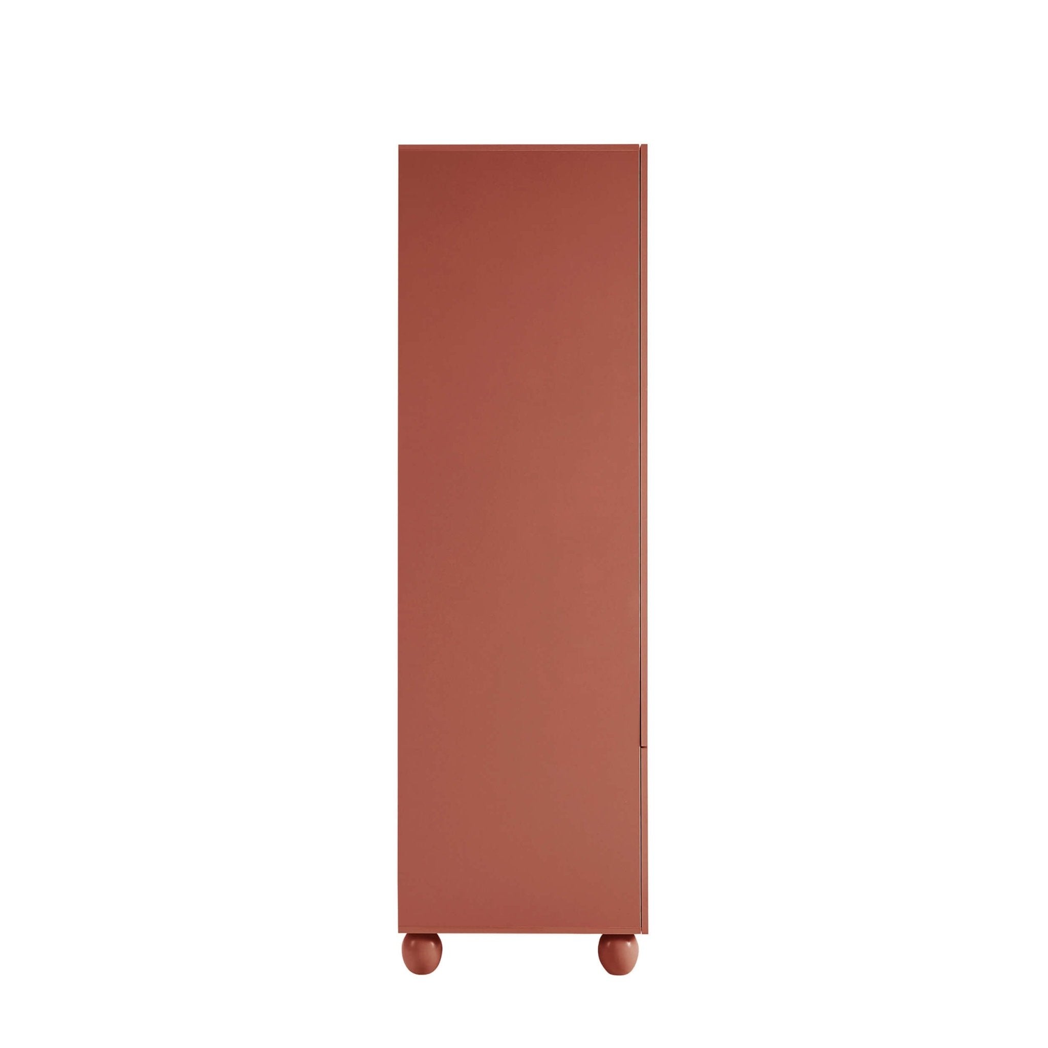 Rachel Arch Front 2 Door Wardrobe with Drawer - Terracotta - DUSK