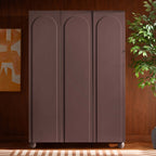 Rachel Arch Front 3 Door Wardrobe - Mocha - DUSK
