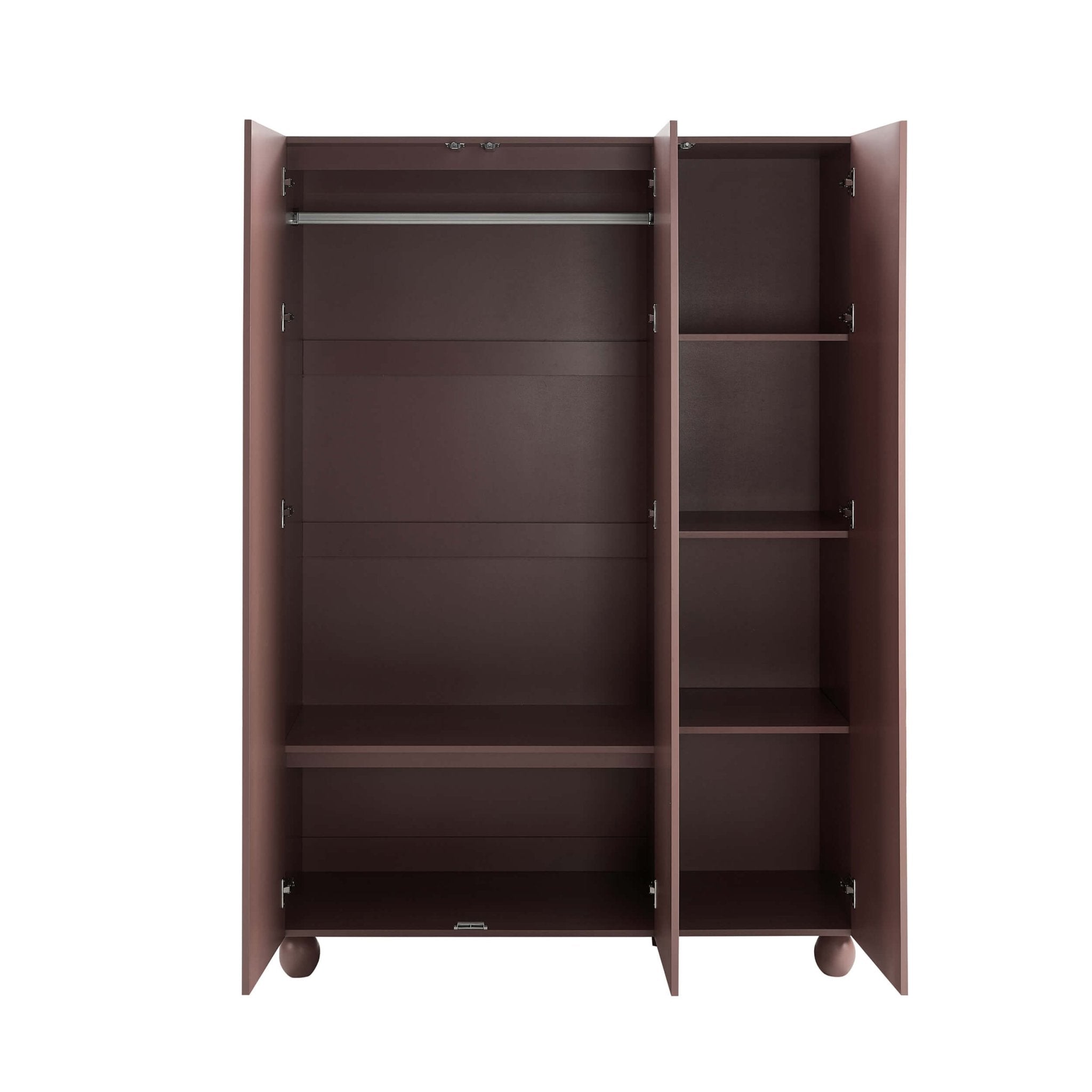 Rachel Arch Front 3 Door Wardrobe - Mocha - DUSK