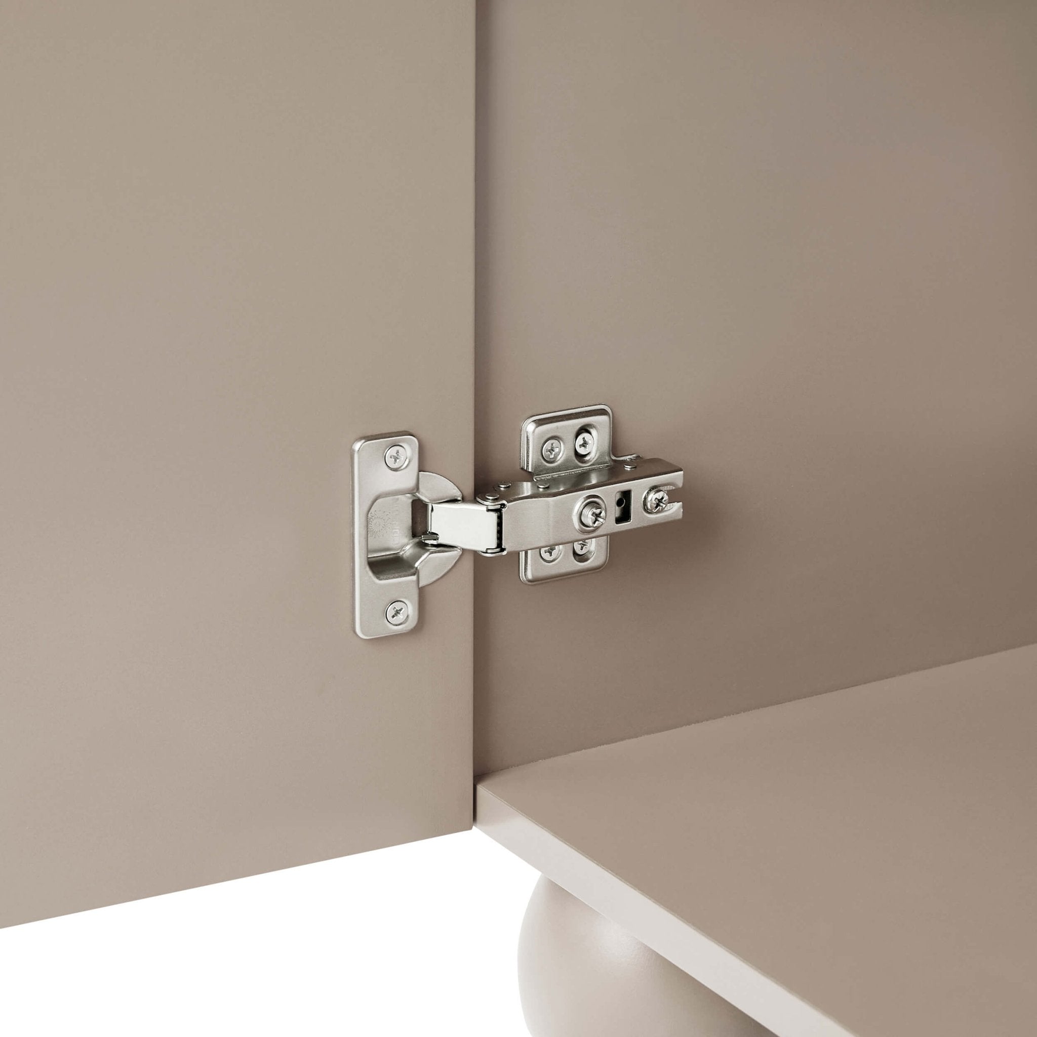 Rachel Arch Front 3 Door Wardrobe - Taupe - DUSK