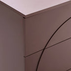 Rachel Arch Front 3 Drawer Chest - Mocha - DUSK