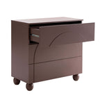 Rachel Arch Front 3 Drawer Chest - Mocha - DUSK