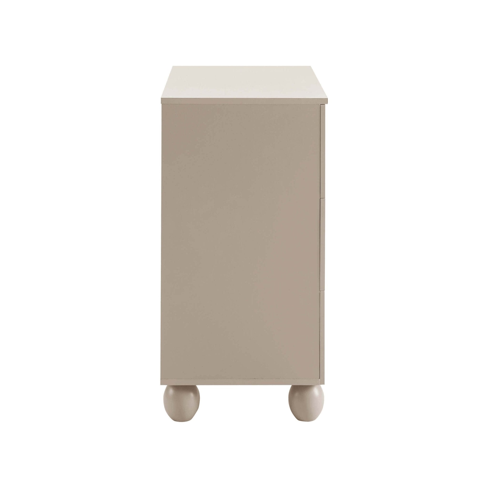 Rachel Arch Front 3 Drawer Chest - Taupe - DUSK