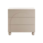Rachel Arch Front 3 Drawer Chest - Taupe - DUSK