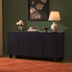 Rachel Arch Front 4 Door Sideboard - Black - DUSK