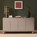 Rachel Arch Front 4 Door Sideboard - Taupe - DUSK