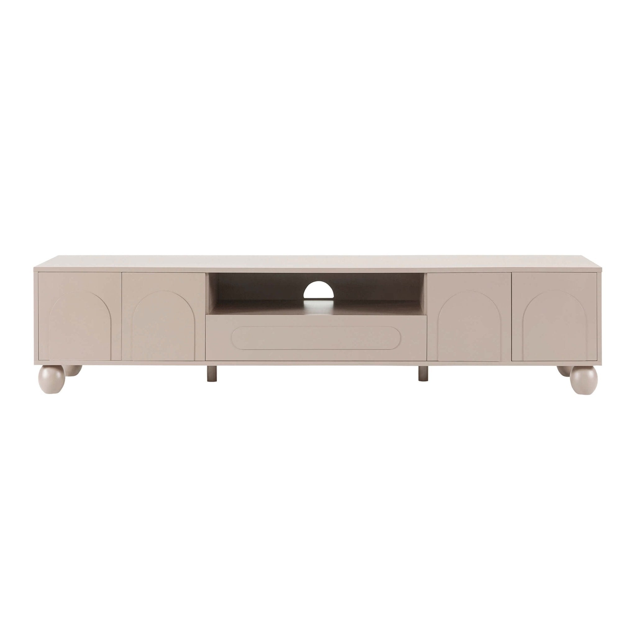 Rachel Arch Front Tv Unit for TVs up to 75" - Taupe - DUSK