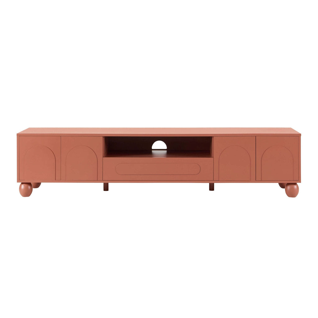 Rachel Arch Front Tv Unit for TVs up to 75" - Terracotta - DUSK
