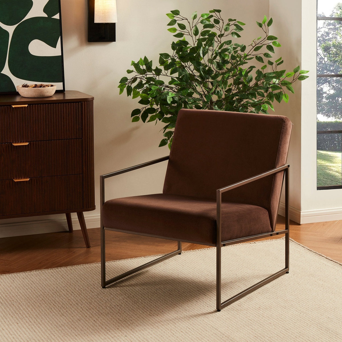 Rae Accent Chair - Cappuccino - DUSK