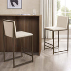 Rae Set of 2 Barstools - Ecru - DUSK