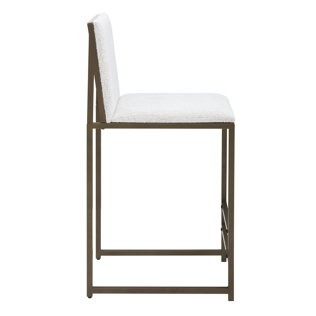 Rae Set of 2 Barstools - Ivory Boucle - DUSK