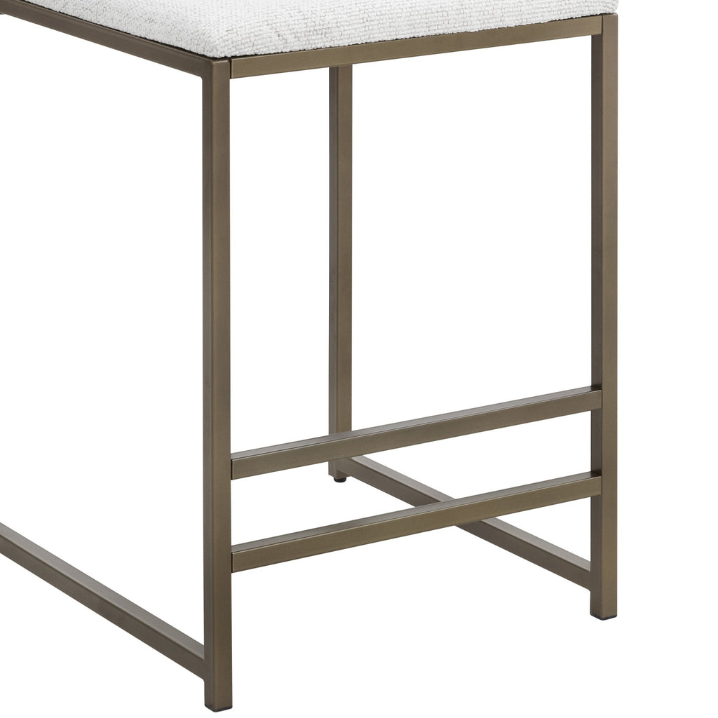 Rae Set of 2 Barstools - Ivory Boucle - DUSK