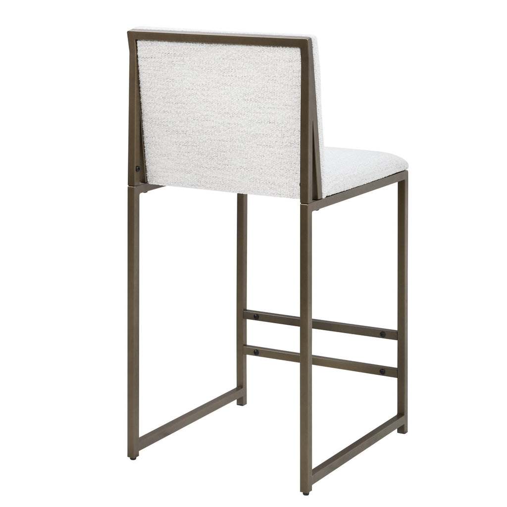 Rae Set of 2 Barstools - Ivory Boucle - DUSK