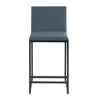 Rae Set Of 2 Barstools - Velvet - Blue - DUSK