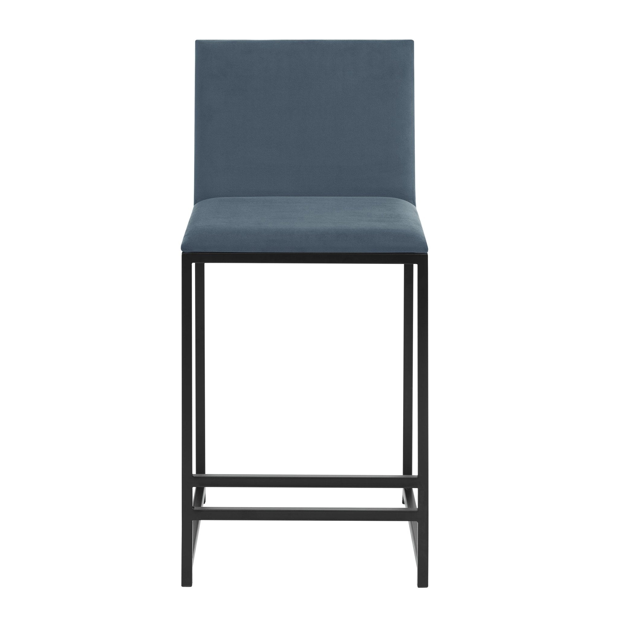 Rae Set Of 2 Barstools - Velvet - Blue - DUSK