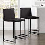 Rae Set Of 2 Barstools - Velvet - Charcoal - DUSK