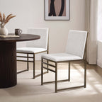 Rae Set of 2 Dining Chairs - Ivory Boucle - DUSK