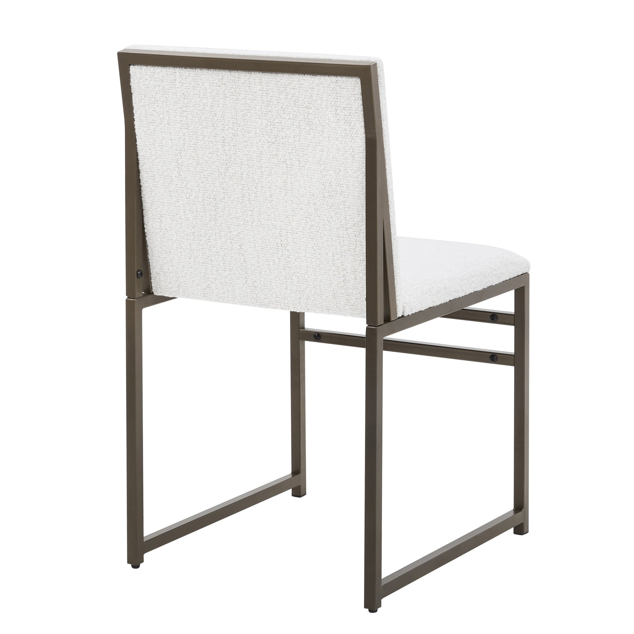 Rae Set of 2 Dining Chairs - Ivory Boucle - DUSK