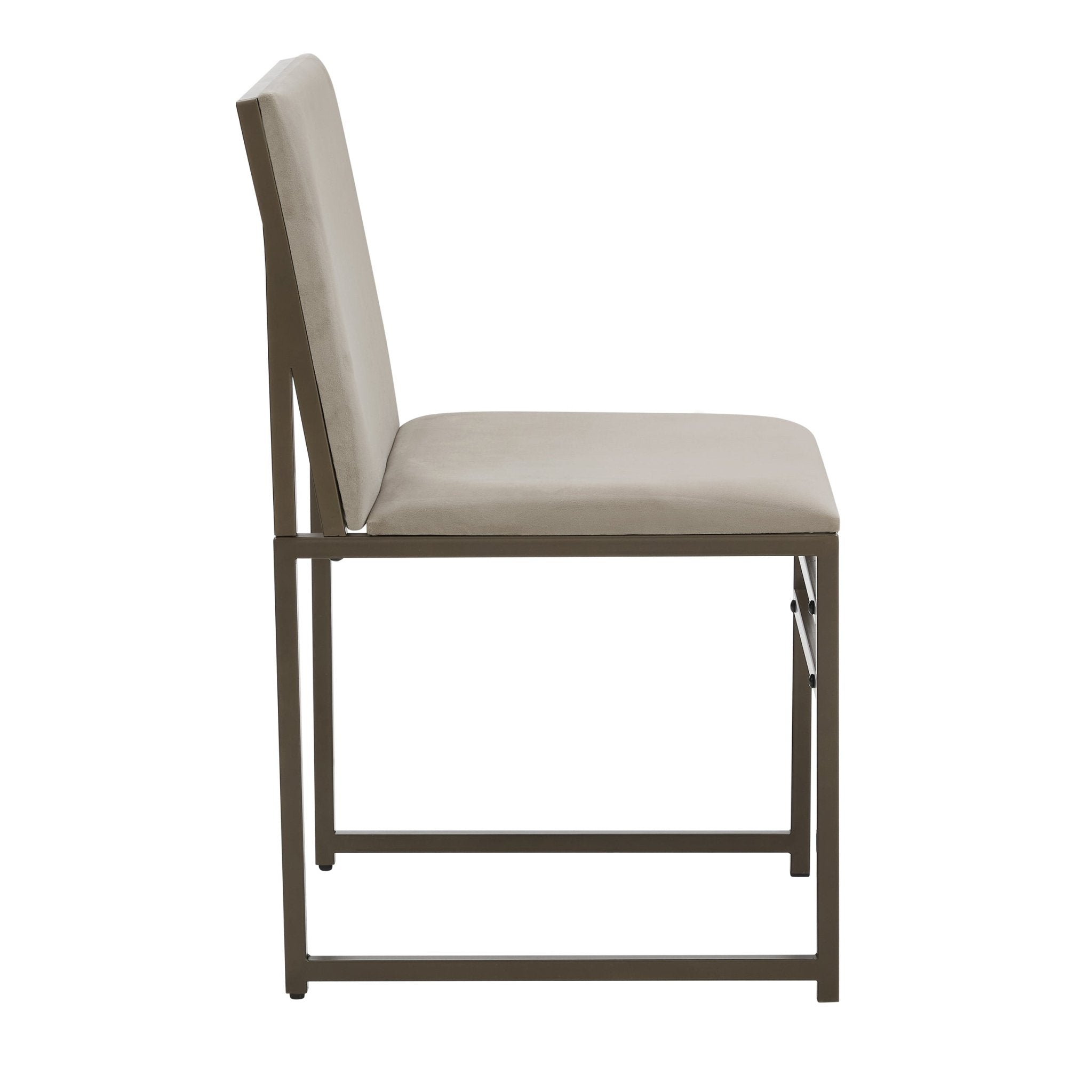 Rae Set of 2 Dining Chairs - Velvet - Beige - DUSK