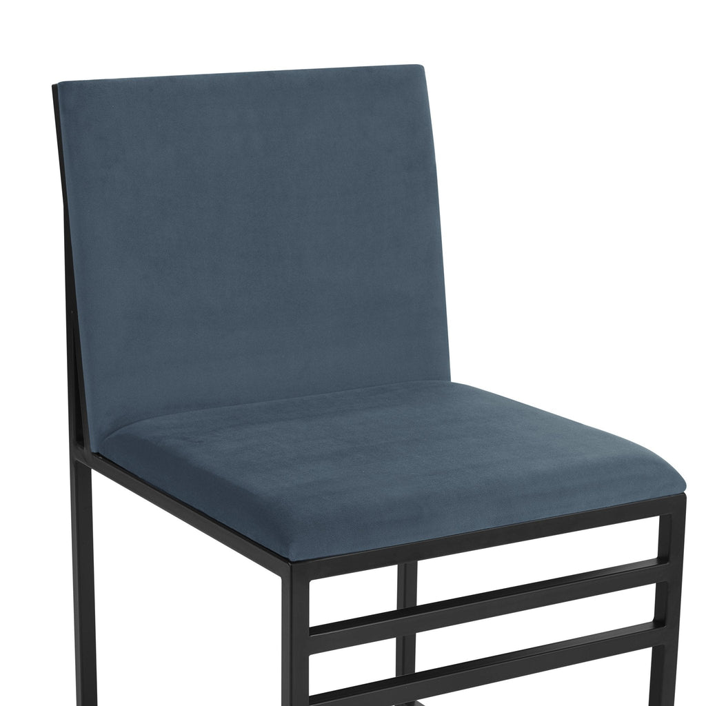 Rae Set of 2 Dining Chairs - Velvet - Blue - DUSK