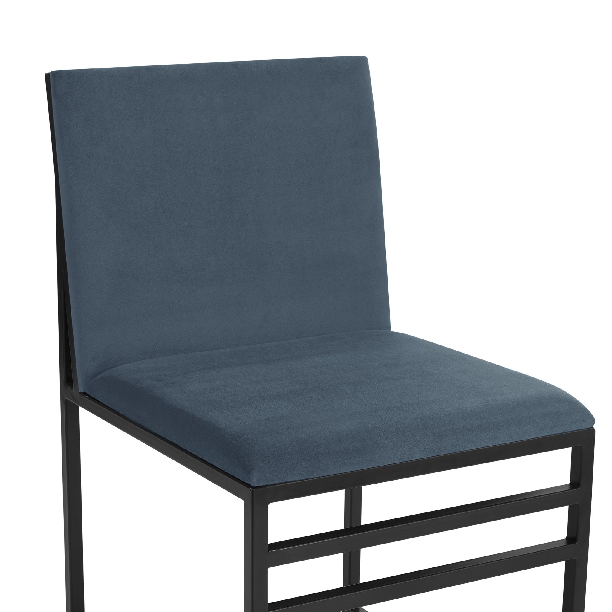 Rae Set of 2 Dining Chairs - Velvet - Blue - DUSK