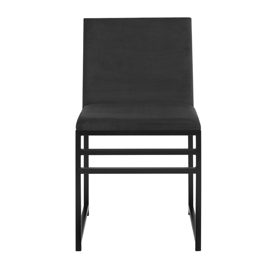 Rae Set of 2 Dining Chairs - Velvet - Charcoal - DUSK