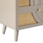 Raven Rattan 6 Drawer Chest - Taupe - DUSK