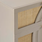 Raven Rattan 6 Drawer Chest - Taupe - DUSK