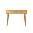 Raven Rattan Dressing Table with Drawers - Light Wood - DUSK
