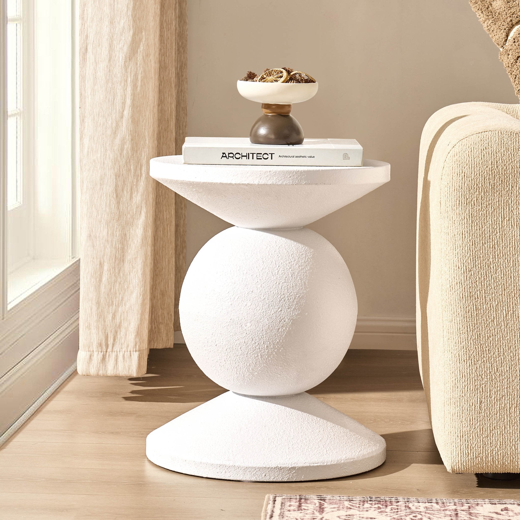 Raya Side Table - Off White - DUSK