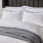 Regent 400 Thread Count Embroidered Duvet Cover - Sateen - Navy - DUSK