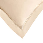 Regent Embroidered 100% Cotton Pair of Oxford Square Pillowcases - Champagne - DUSK