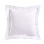 Regent Embroidered 100% Cotton Pair of Oxford Square Pillowcases - White - DUSK