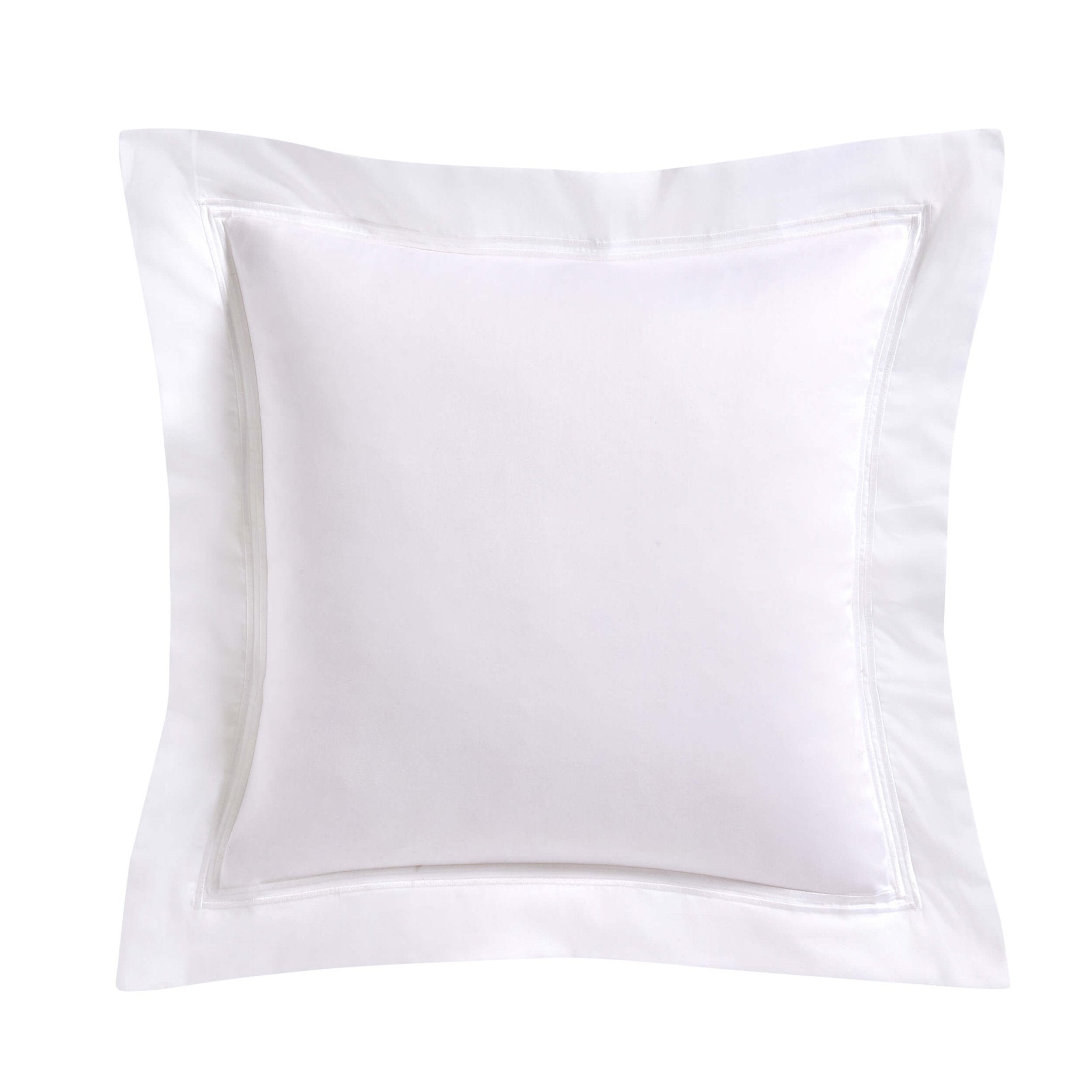Regent Embroidered 100% Cotton Pair of Oxford Square Pillowcases - White - DUSK